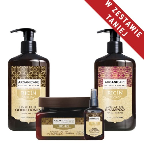 Zestaw Castor mini - Wzmocniecnie włosów z olejkiem rycynowym