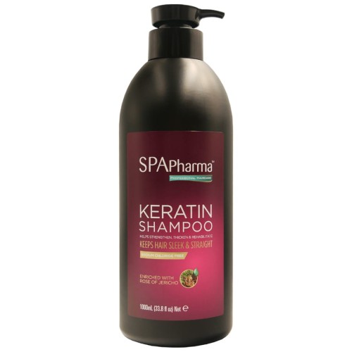 Spa Pharma Keratin Shampoo 1000ml Rose of Jericho 7290115298901 przód.jpg