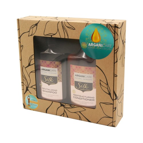Zestaw Silk szampon + odżywka do włosów z jedwabiem