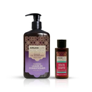 Zestaw Super Cena Odżywka bez spłukiwania z olejem z opuncji figowej 400 ml + szampon z keratyną mini 100 ml