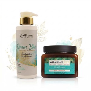 Rytuał Total Glow - Balsam do ciała + Maska do włosów z masłem Shea