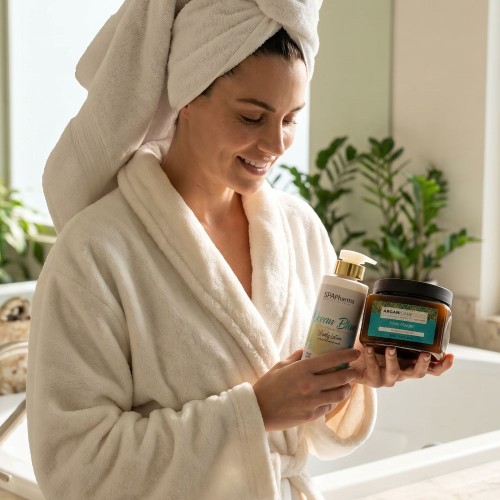 zestaw Arganicare maska shea + Body lotion ocean blue spa pharma 1.jpg